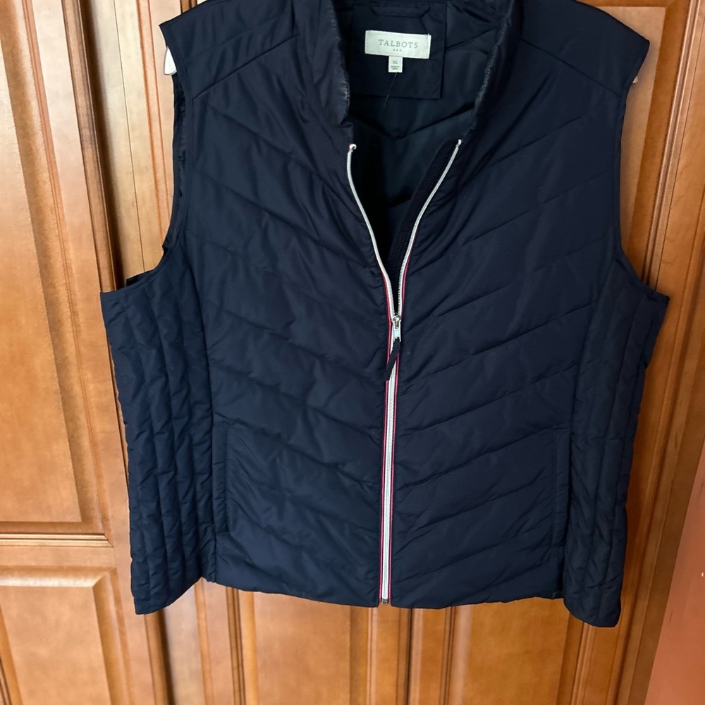 Talbots Women's Navy Quilted Vest